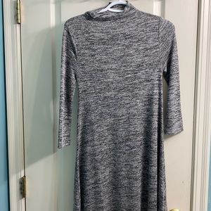 Gray sweater casual dress 3/4 sleeve